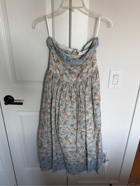 Hunter Bell Light Blue Floral Spaghetti-Strap Dress
